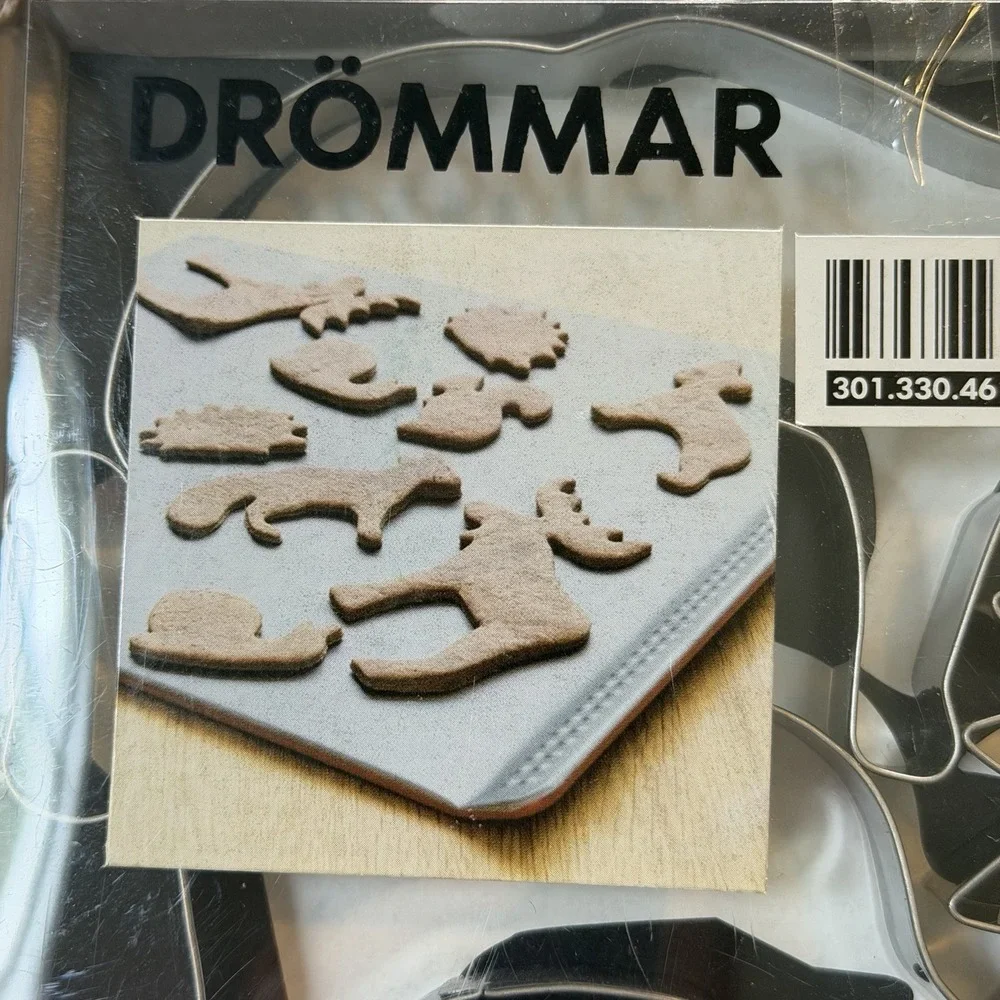 IKEA DROMMAR Woodland animal 6 Piece stainless steel cookie cutter set